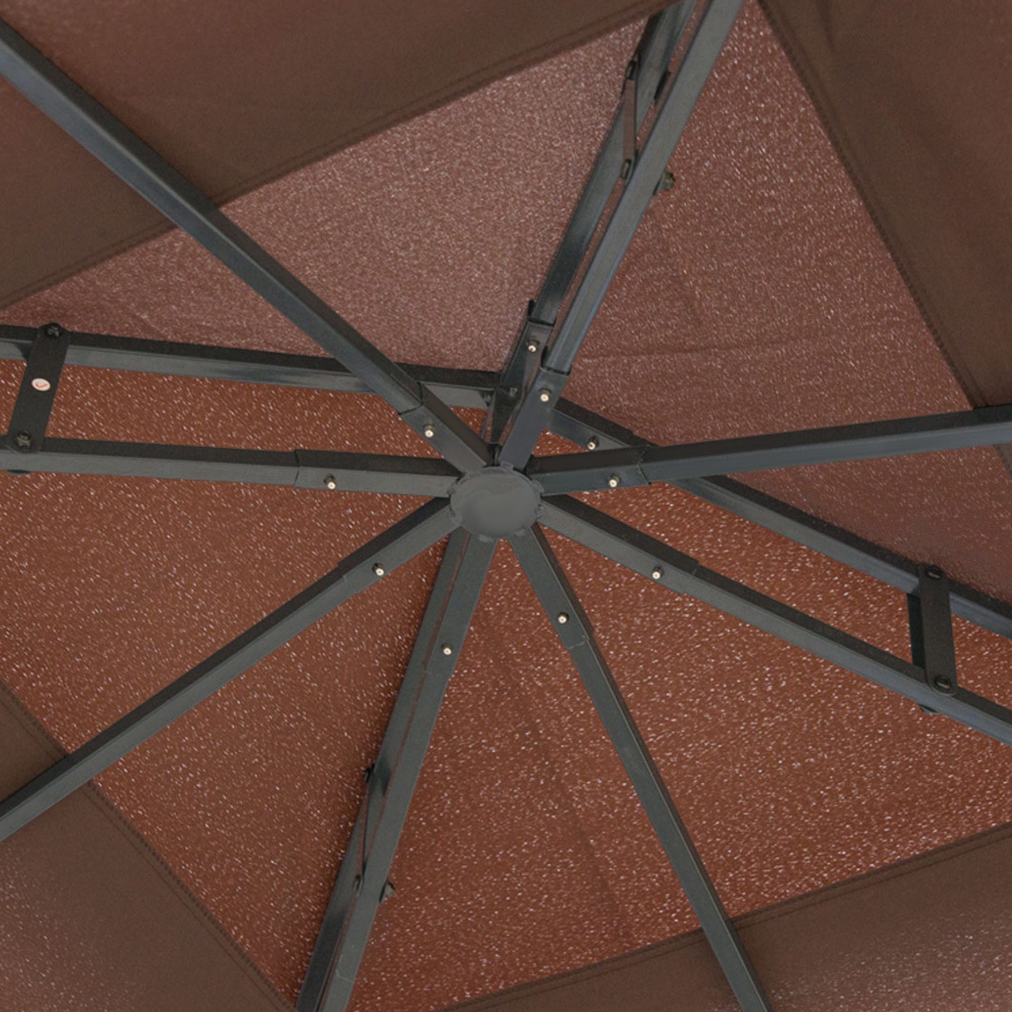 Pérgola de Jardim – 300x300x265 cm – Cor Marrom – Aço