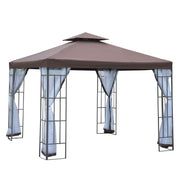 Pérgola de Jardim – 300x300x265 cm – Cor Marrom – Aço