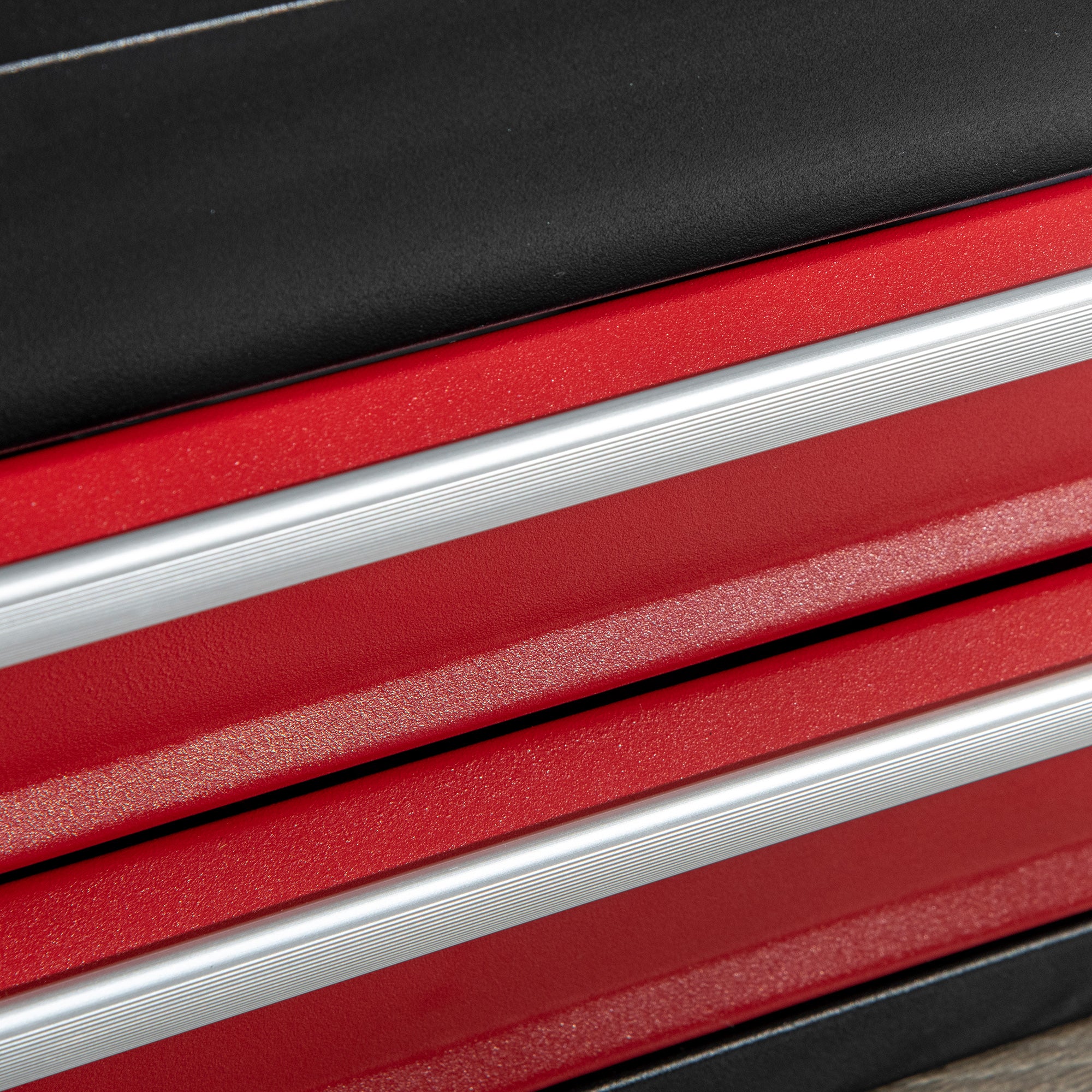 Caixa de Ferramentas de Aço – 46x24x22 cm – Preto e Vermelho