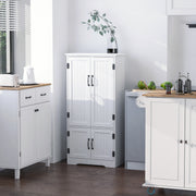 Armário de Cozinha Alto – 60x30x123 cm – Branco – MDF e aglomerado de madeira