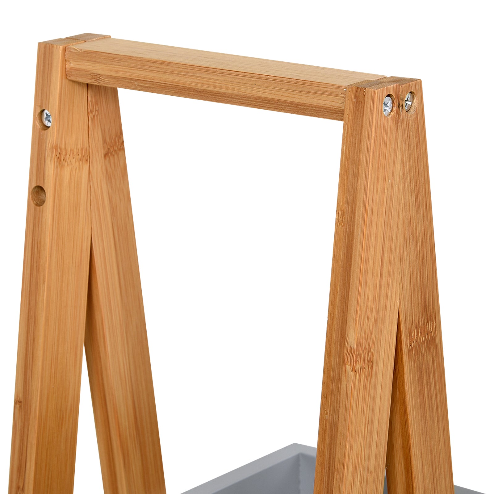 Estante de Bambú para Casa de Banho 30x18x81cm - Madeira e Cinza