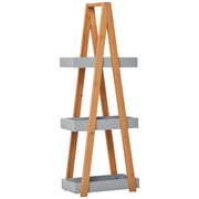 Estante de Bambú para Casa de Banho 30x18x81cm - Madeira e Cinza