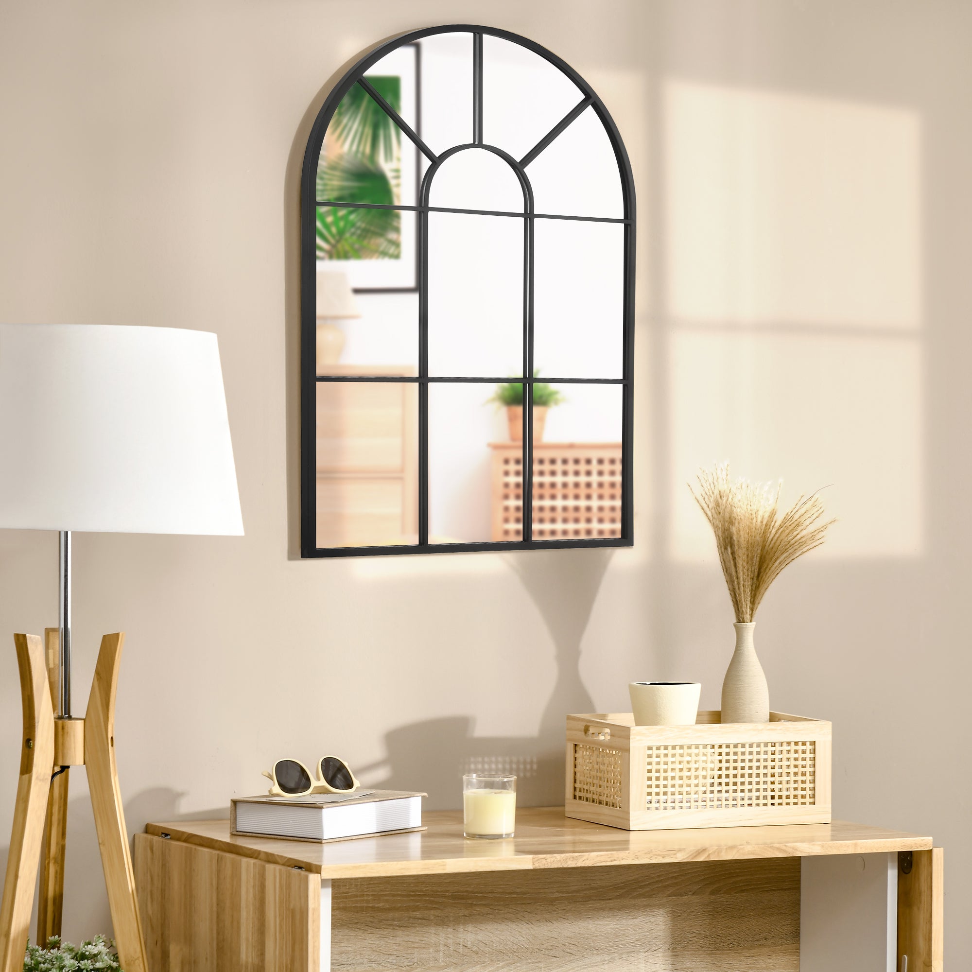 Espelho Decorativo de Parede 60x91 cm - Cor Preto