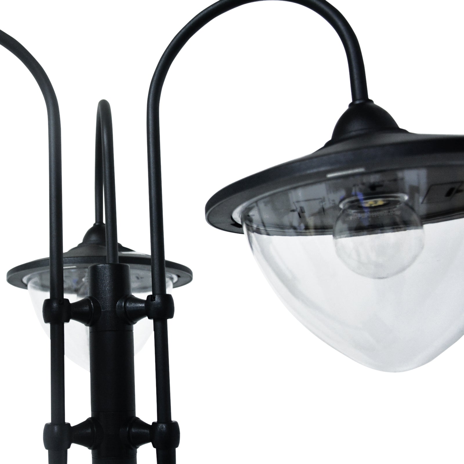 Candeeiro Solar para Exterior – 60x55x189 cm – Preto – Polipropileno, ABS, Aço Inoxidável, Liga de Alumínio