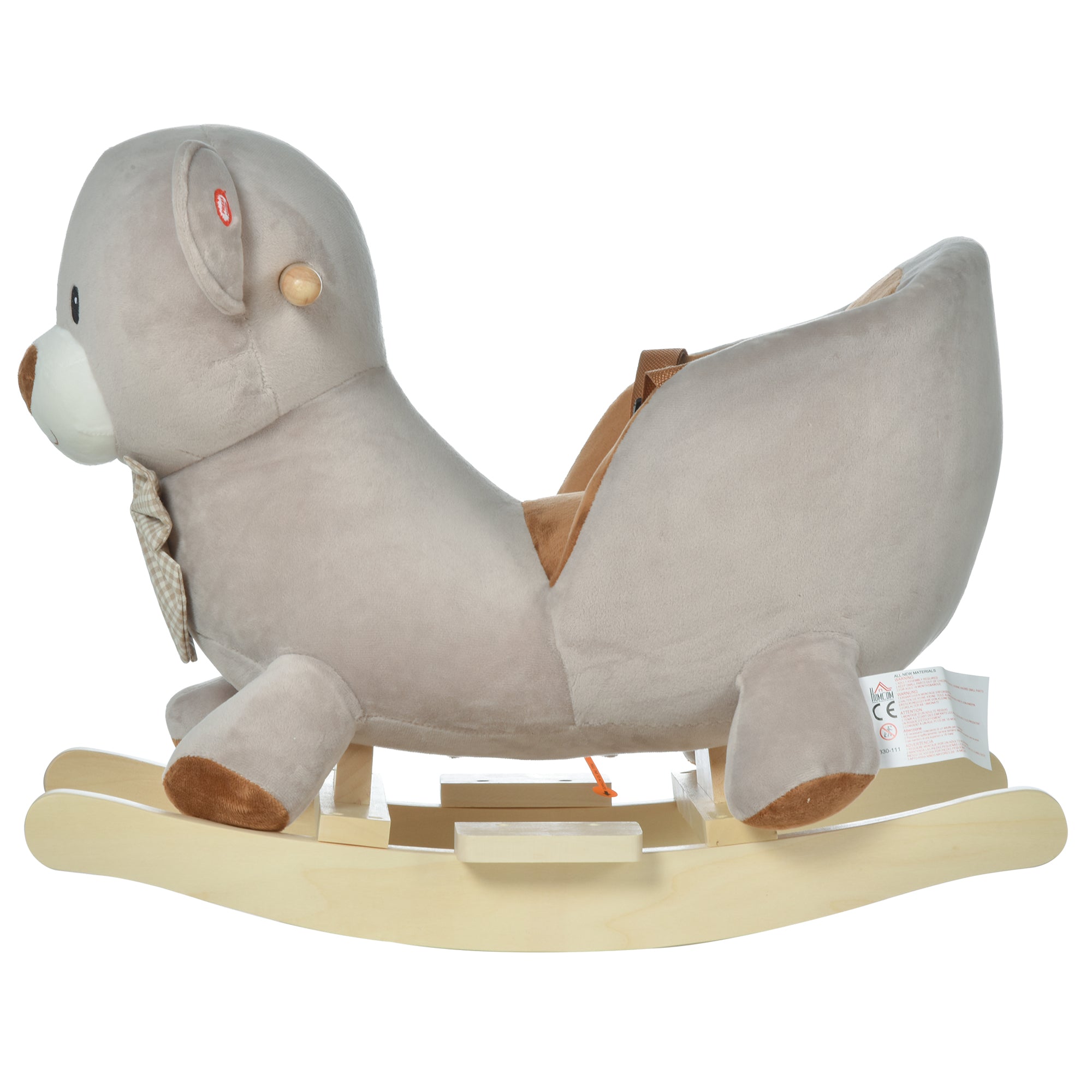 Cavalo de Balanço para Bebê Cinza 60x33x50cm