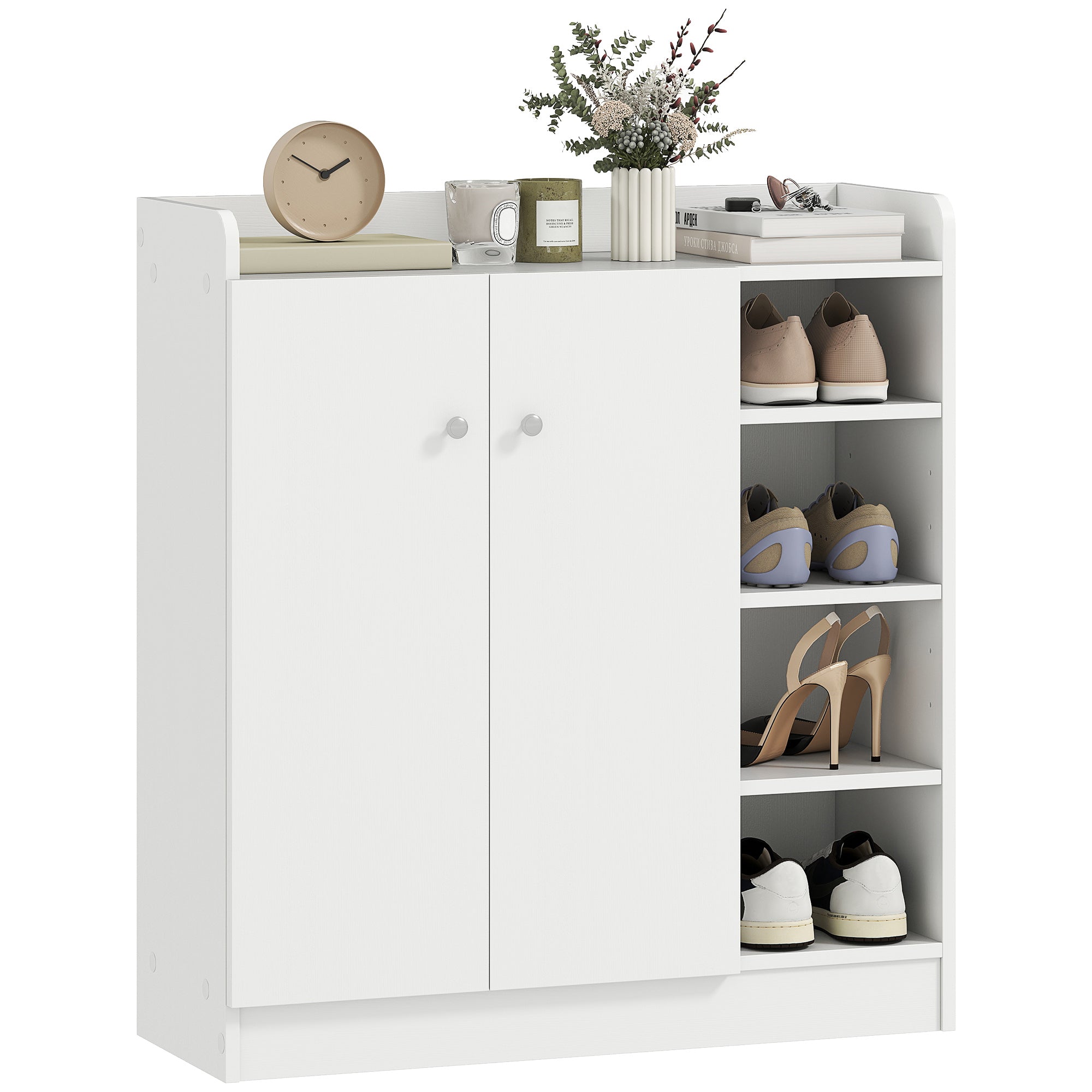 Sapateira Armário Multiuso Branco 83x30x90 cm