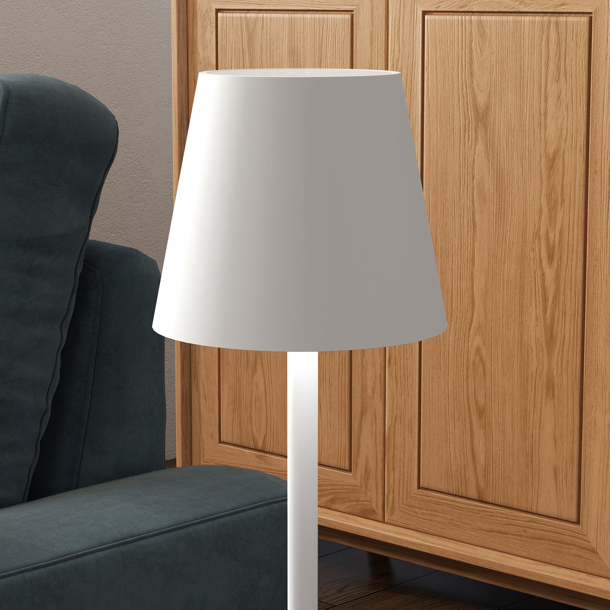 Candeeiro de Mesa LED Recarregável USB-C Ø11,2x36,5 cm - Branco