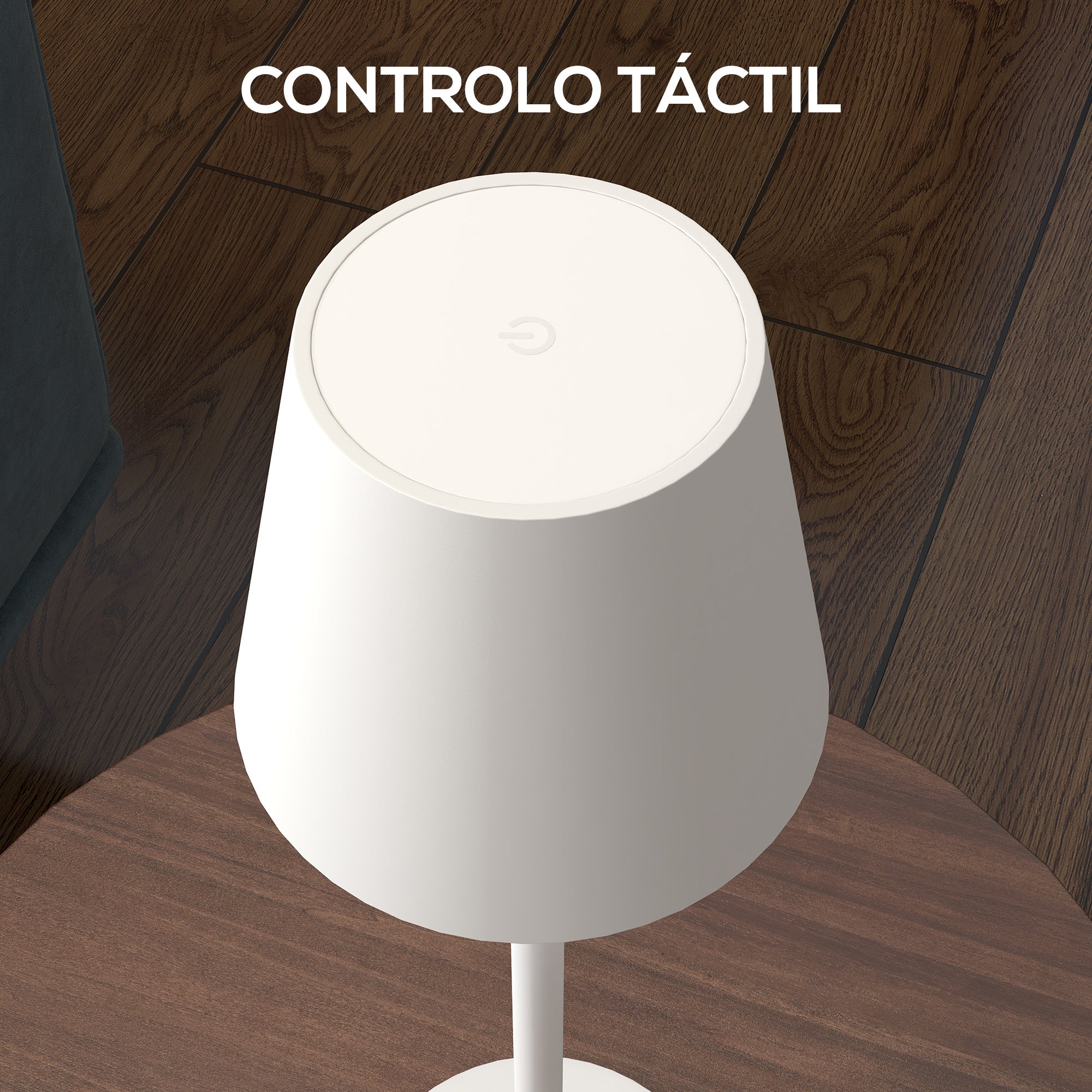 Candeeiro de Mesa LED Recarregável USB-C Ø11,2x36,5 cm - Branco