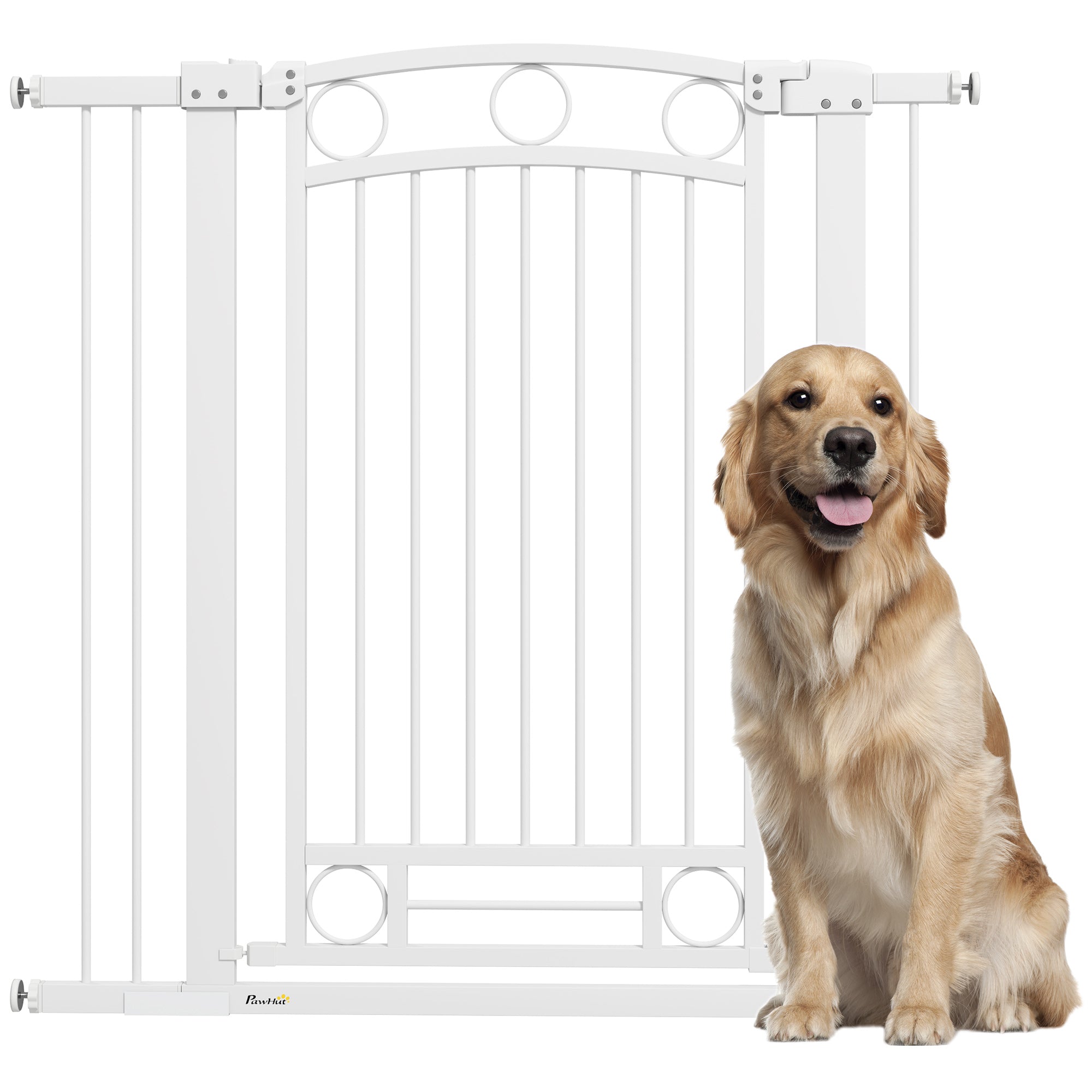 Barreira de Segurança para Cães - Medidas 76-104x104 cm - Cor Branco
