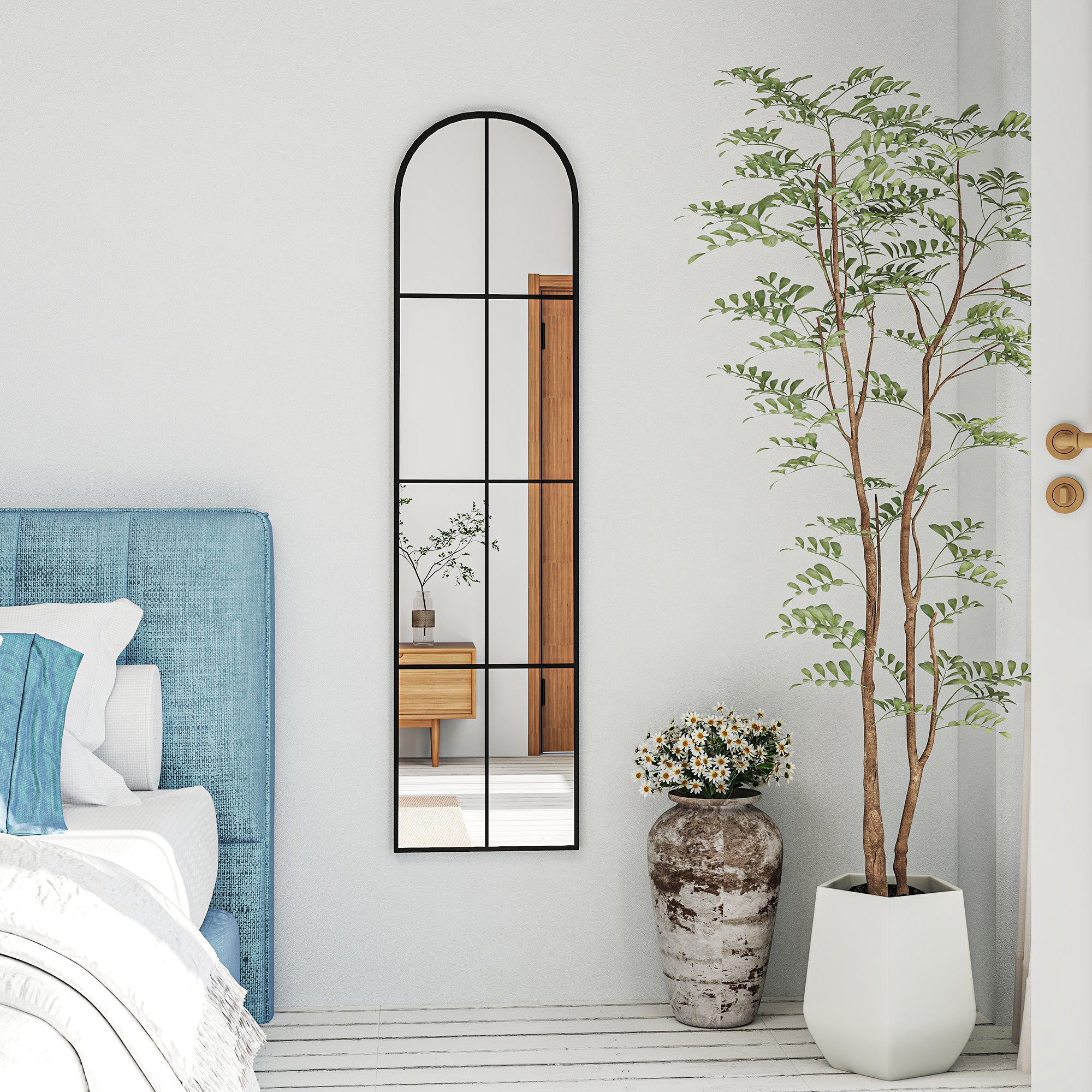 Espelho de Corpo Inteiro Arco Preto 40x160 cm