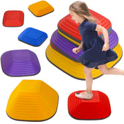 Conjunto de Blocos de Equilíbrio Multicor 34,3x34,3x5,5 cm para Crianças acima de 3 Anos