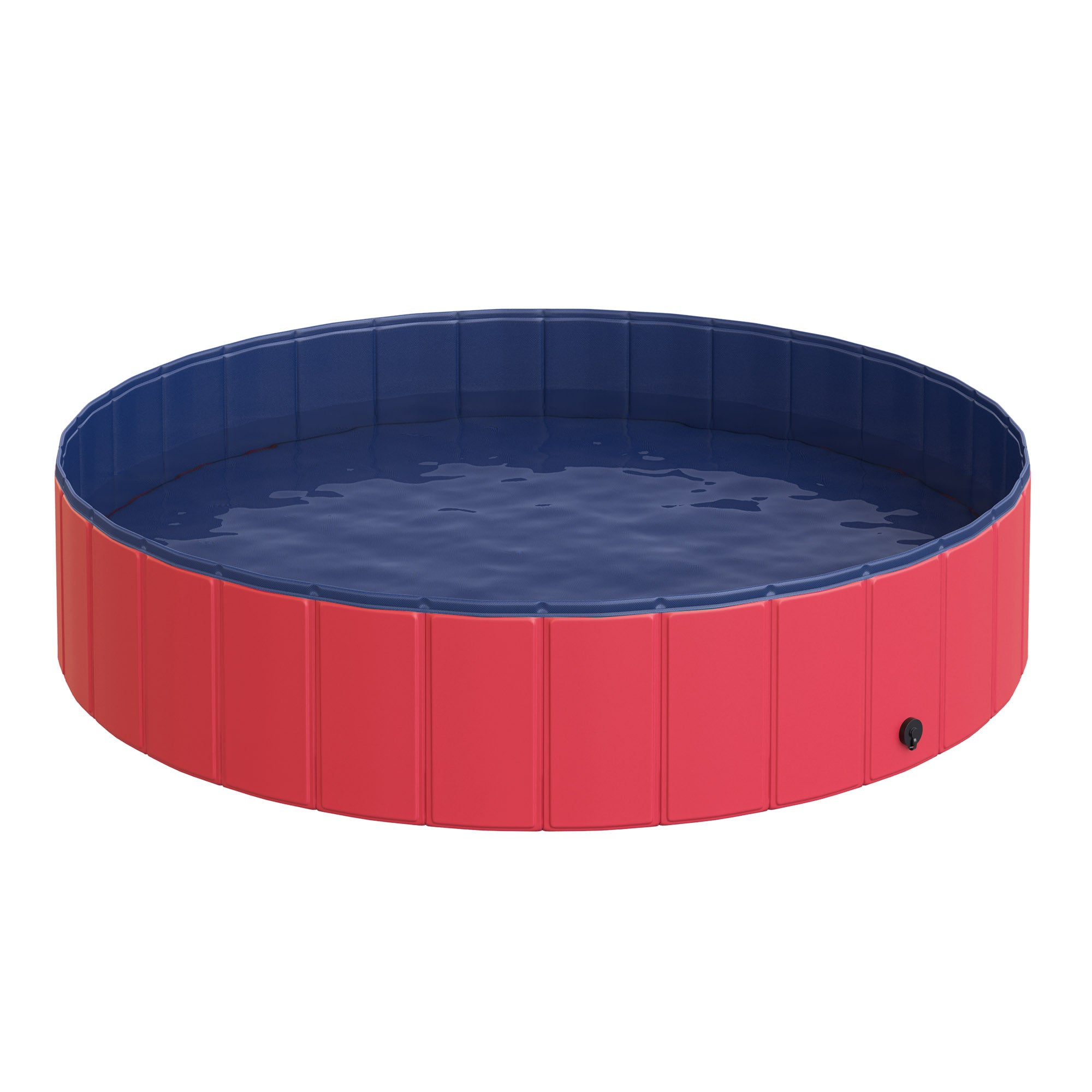 Piscina Dobrável para Cães e Gatos Ø140x30cm Vermelho