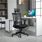 Cadeira de Escritório Ergonômica Reclinável 66,5x66x118cm Preto