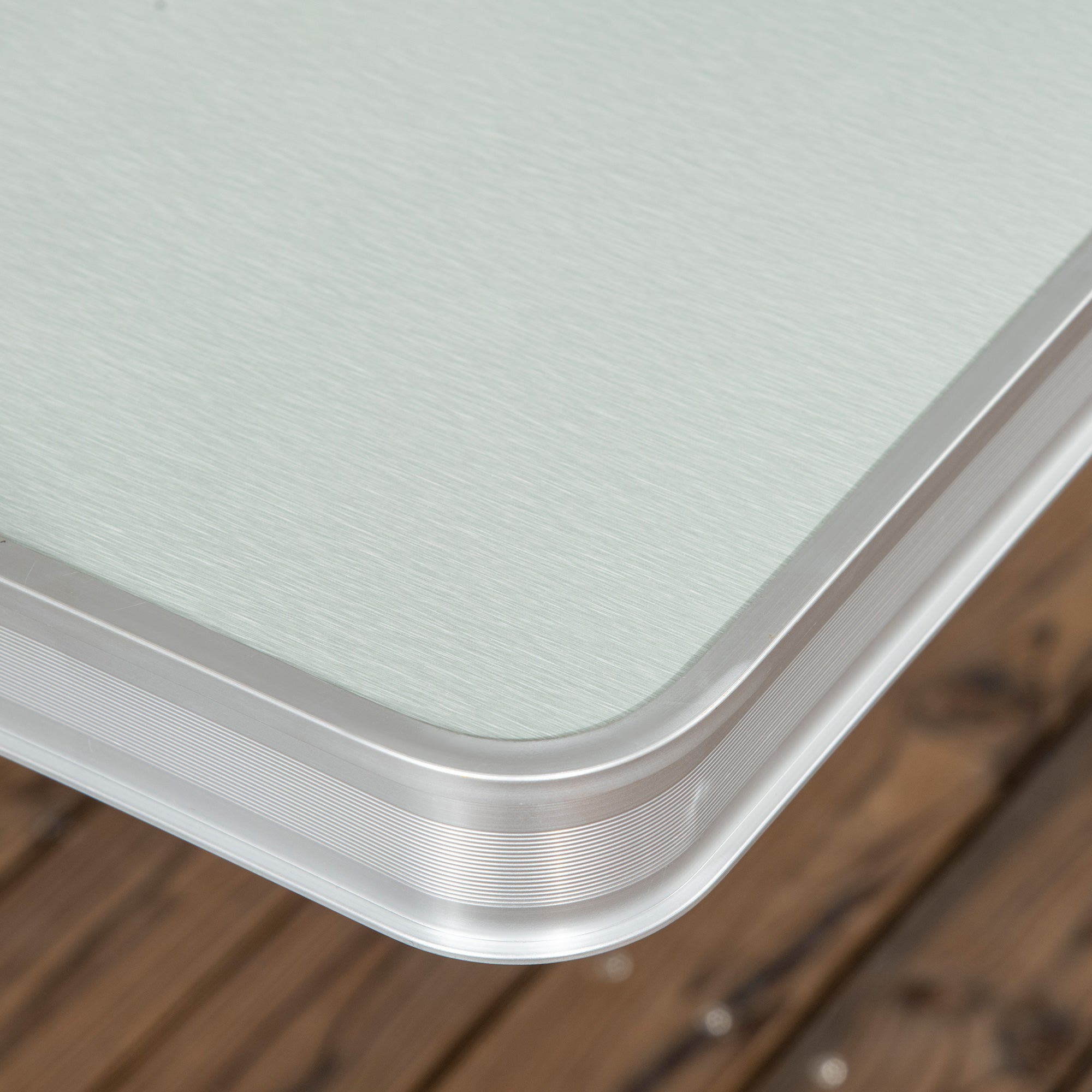 Mesa de Campismo Dobrável 136x85,5x66 cm - Prata