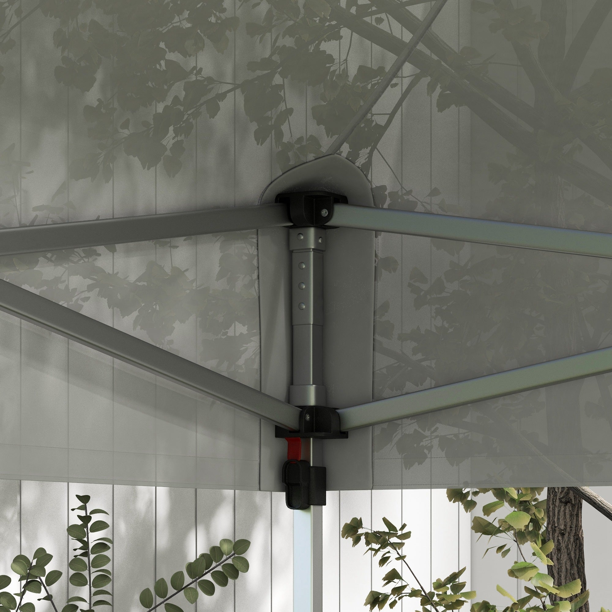 Toldo de Substituição 300x300 cm Branco - Tecido Oxford Impermeável e Anti-UV