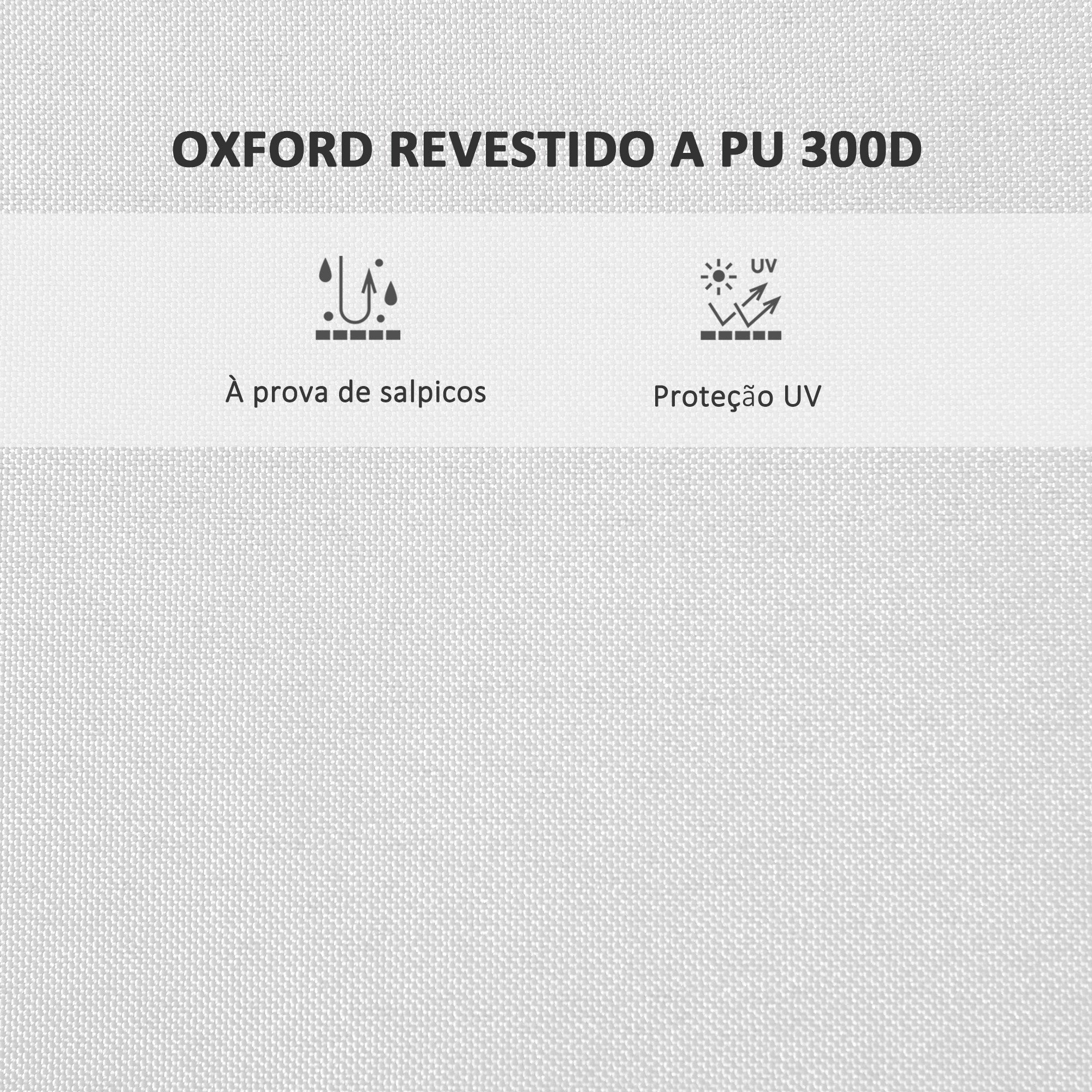Toldo de Substituição 300x300 cm Branco - Tecido Oxford Impermeável e Anti-UV