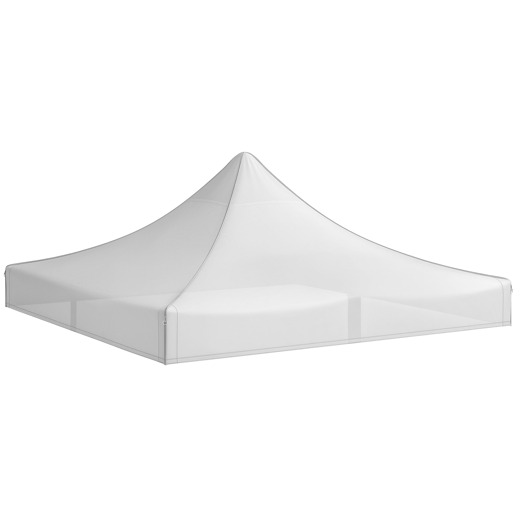 Toldo de Substituição 300x300 cm Branco - Tecido Oxford Impermeável e Anti-UV