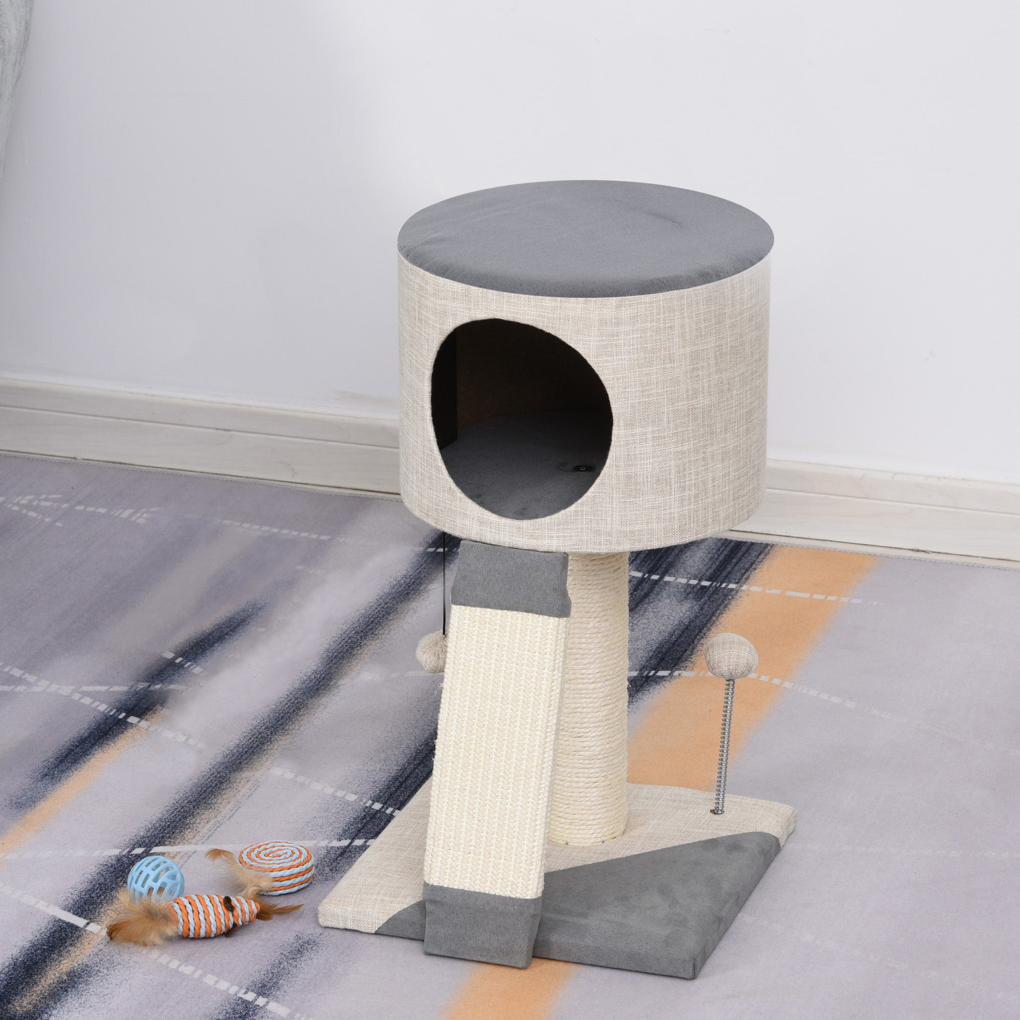 Arranhador para Gatos - 30x30x50 cm - Cinzento