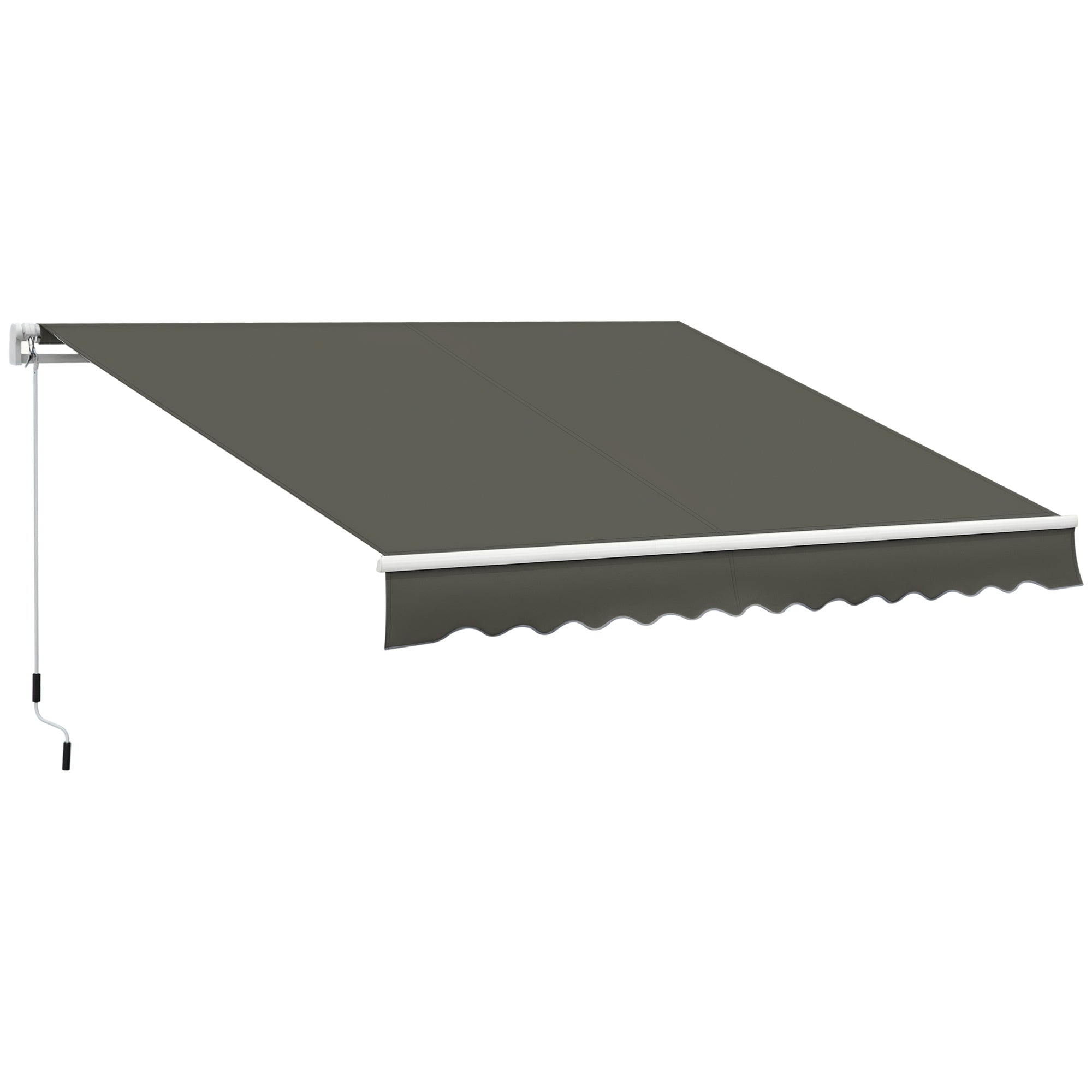 Toldo Manual Retrátil 350x250 cm Cor Cinza