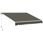 Toldo Manual Retrátil 350x250 cm Cor Cinza