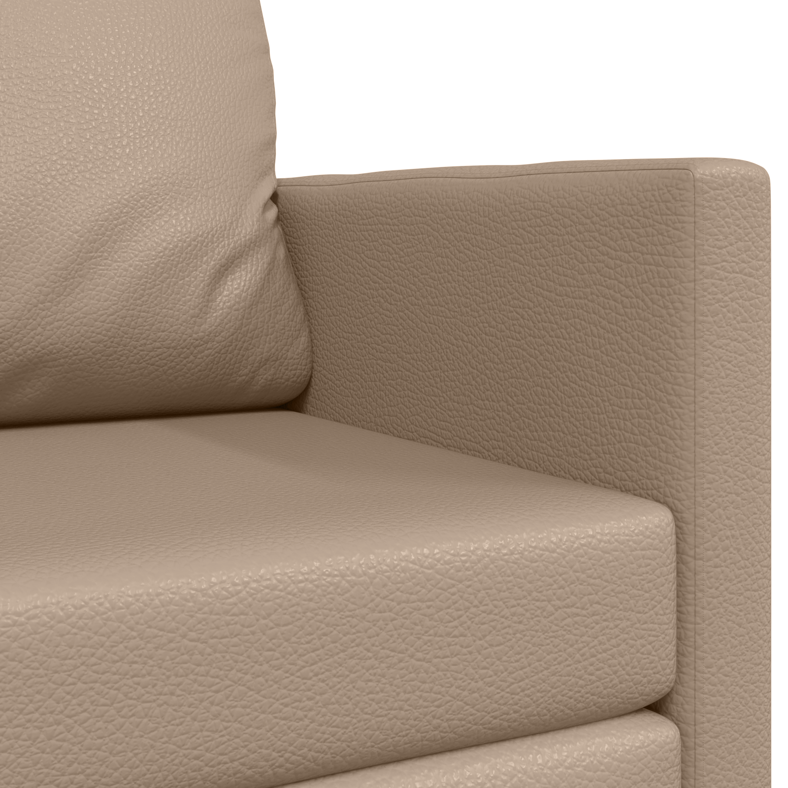 Sofá-Cama Cappuccino 124 x 71 x 78 cm Couro Artificial