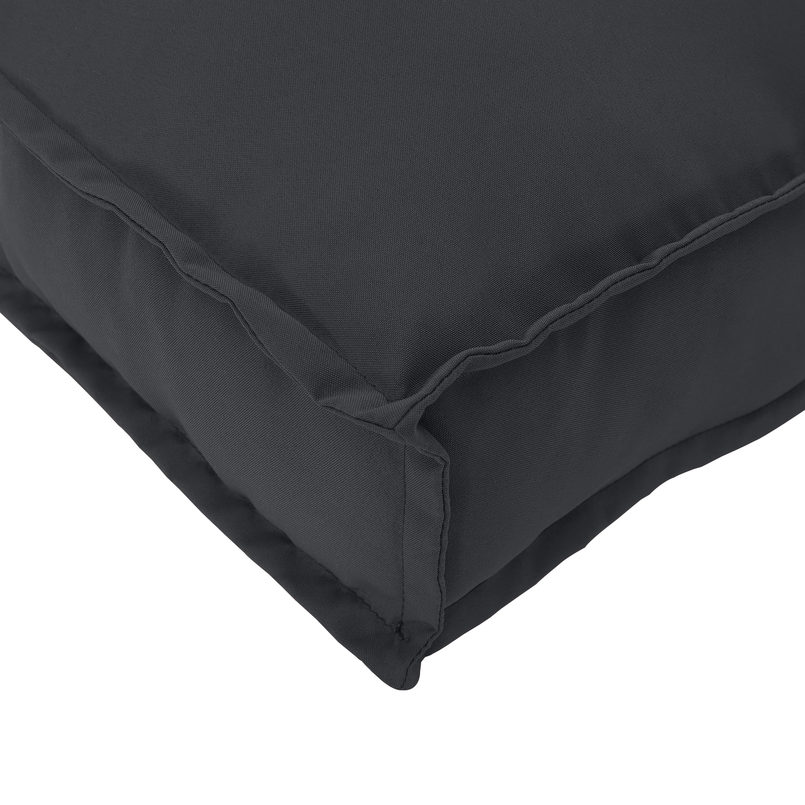 Conjunto de Almofadas para Palete 2 pcs Preto 120 x 40 x 8 cm