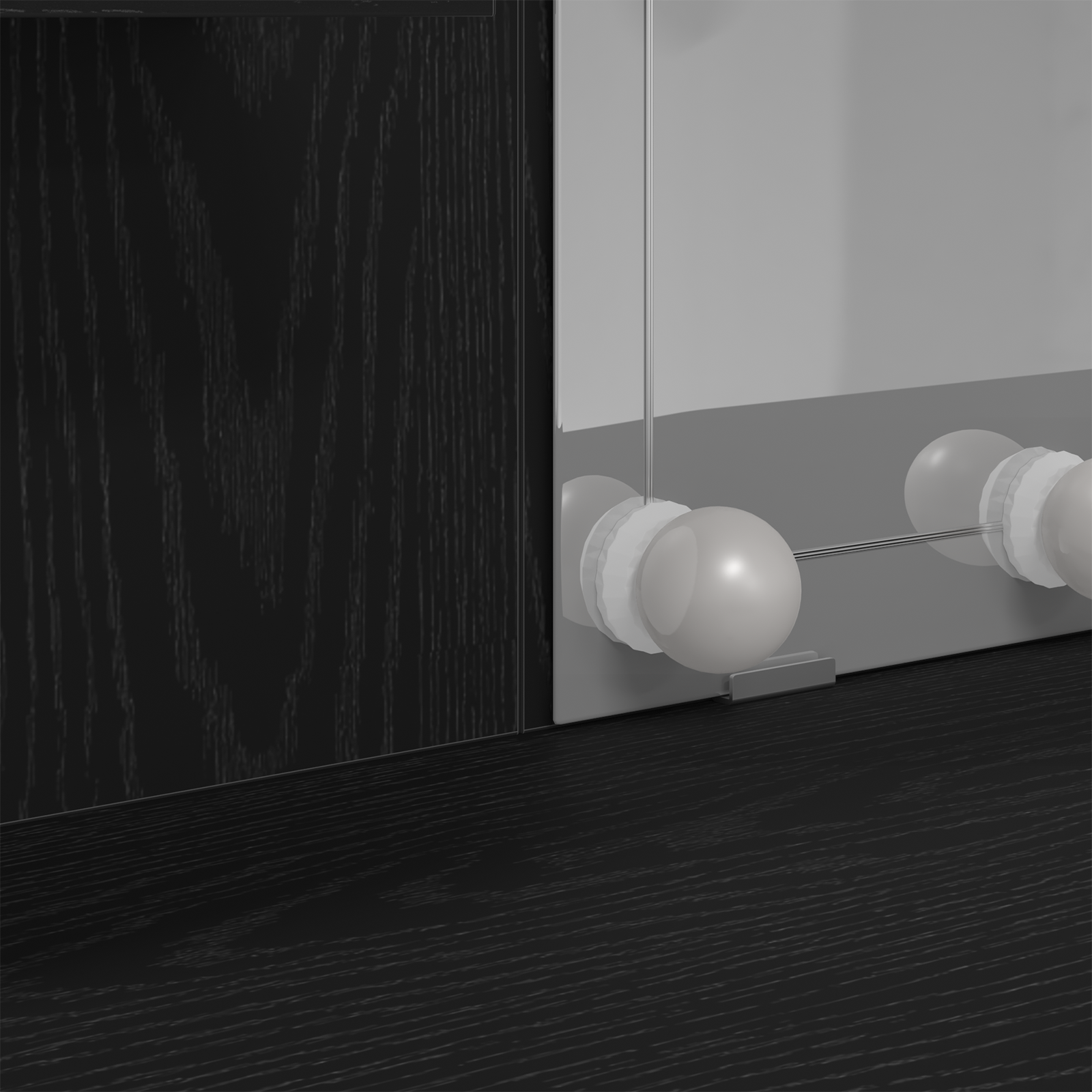 Mesa de vestir com gaveta Carvalho preto 96 x 40 x 142 cm