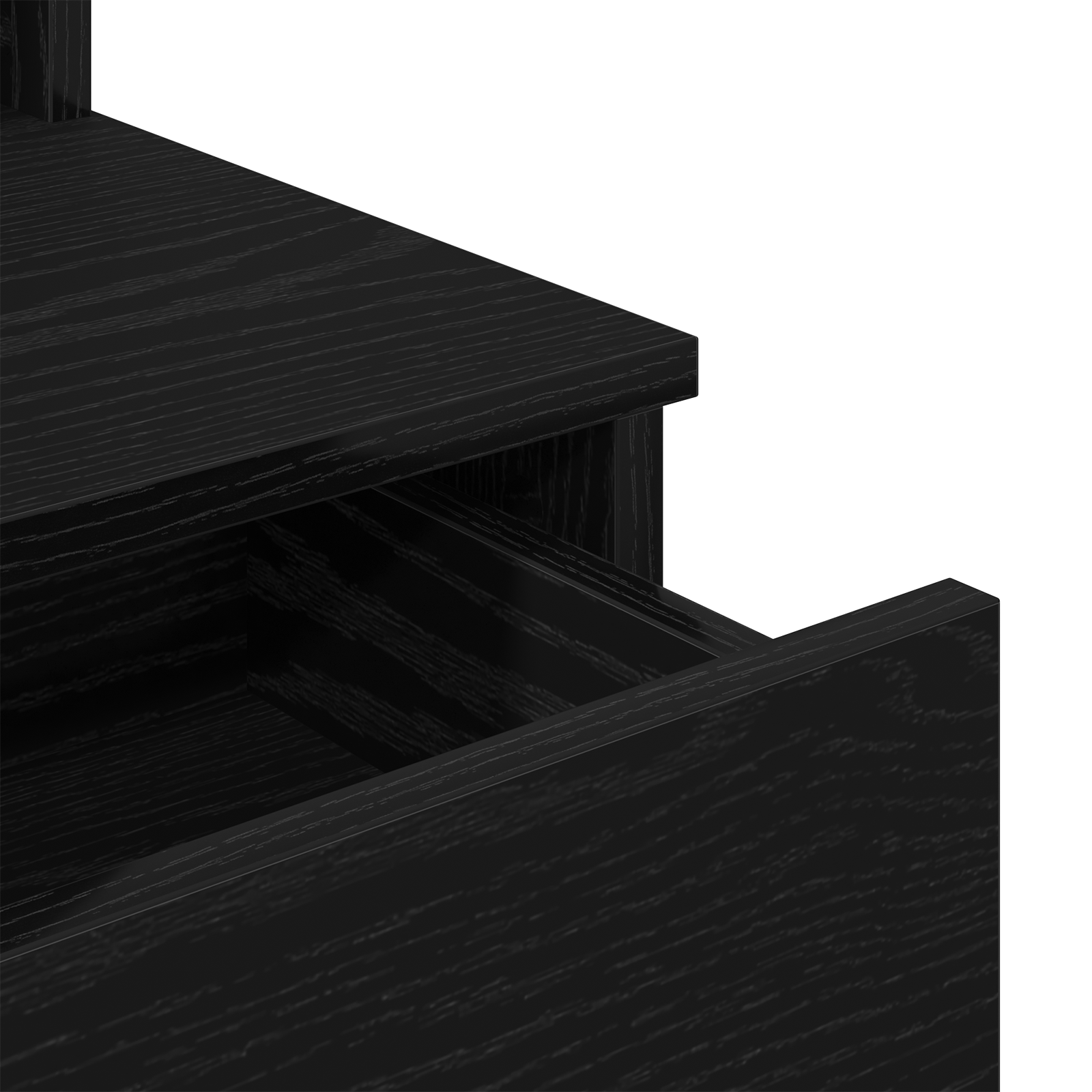 Mesa de vestir com gaveta Carvalho preto 96 x 40 x 142 cm