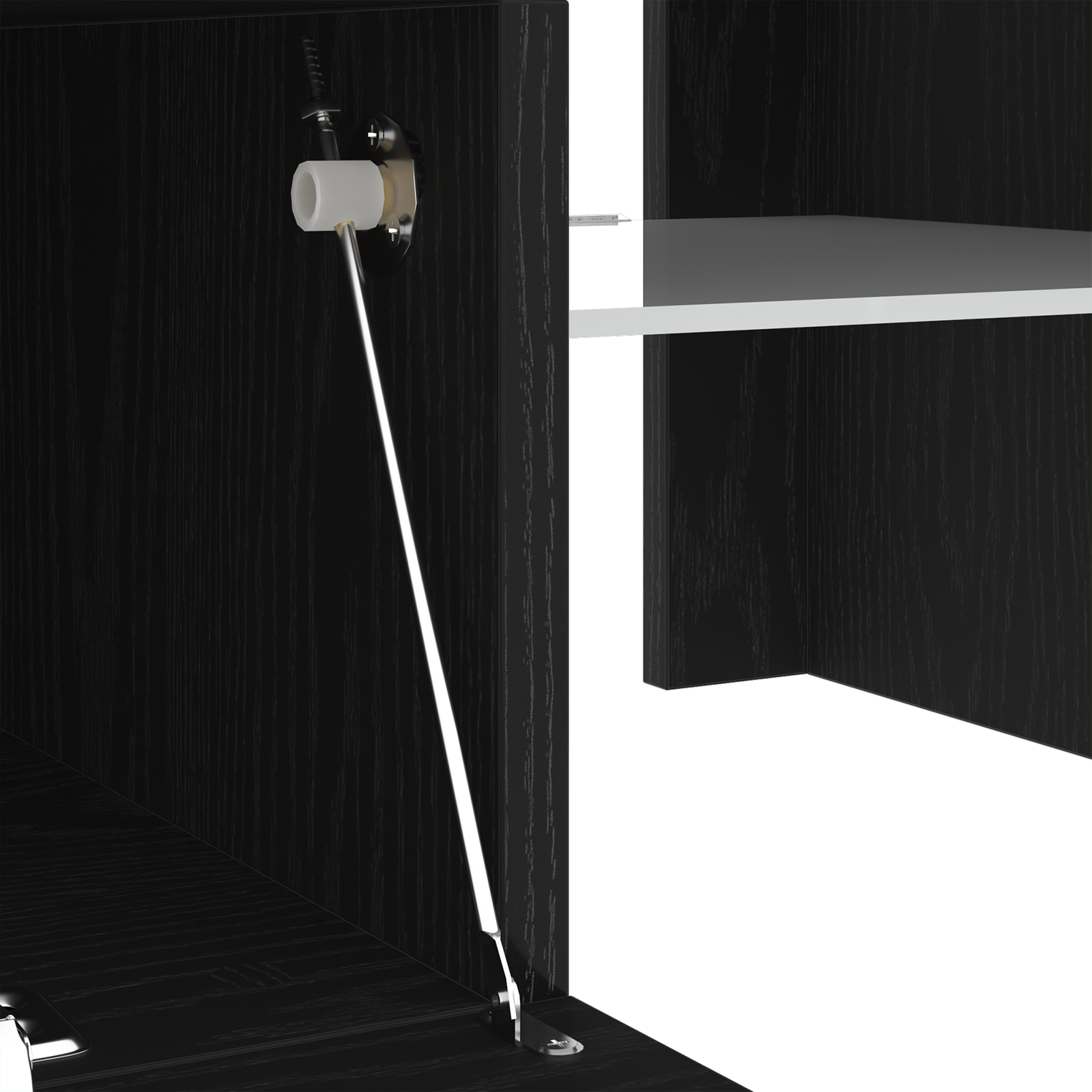 Gabinete para TV com gaveta Carvalho Preto 120 x 35 x 40 cm