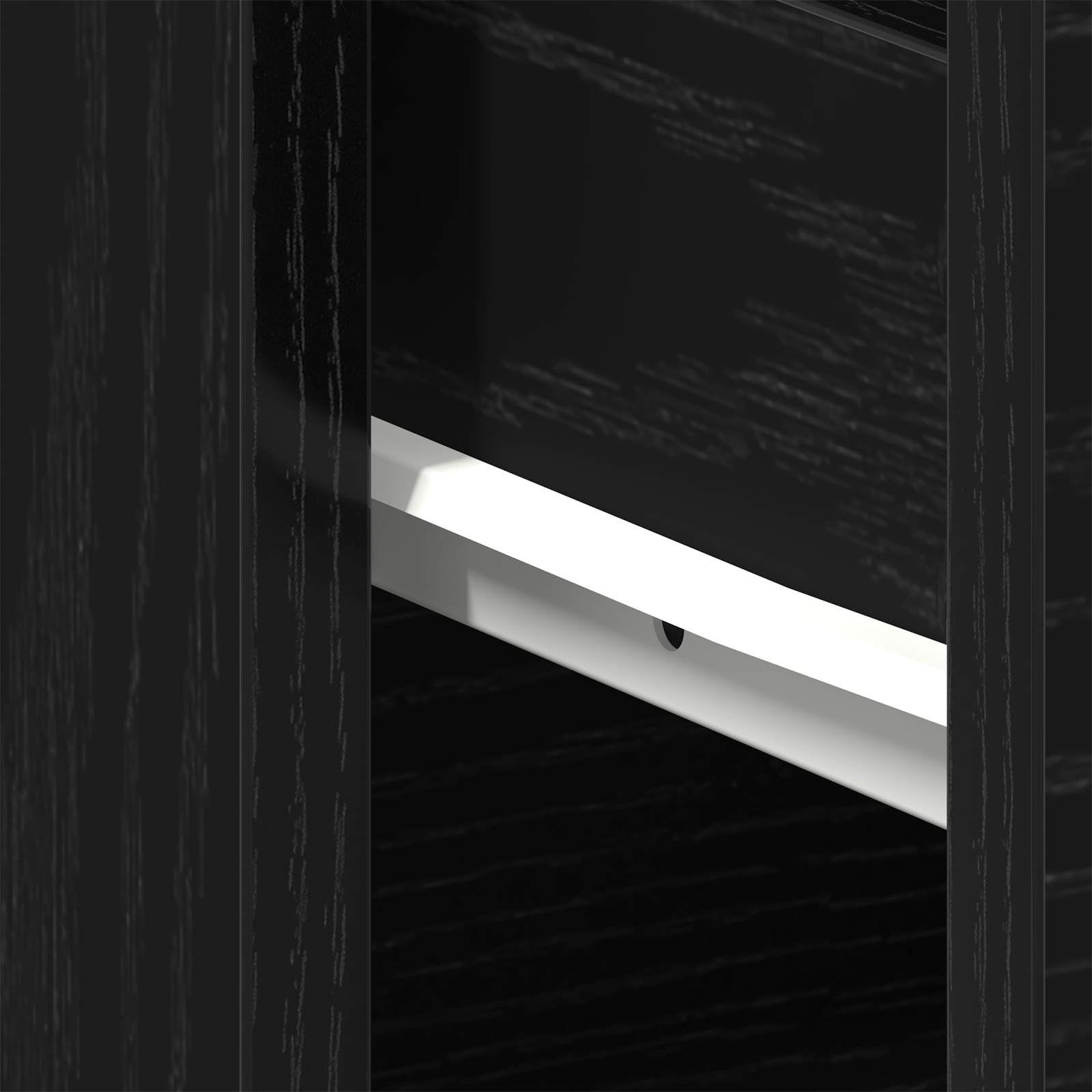 Armário de Cabeceira com gaveta Carvalho Preto 40 x 30 x 39 cm