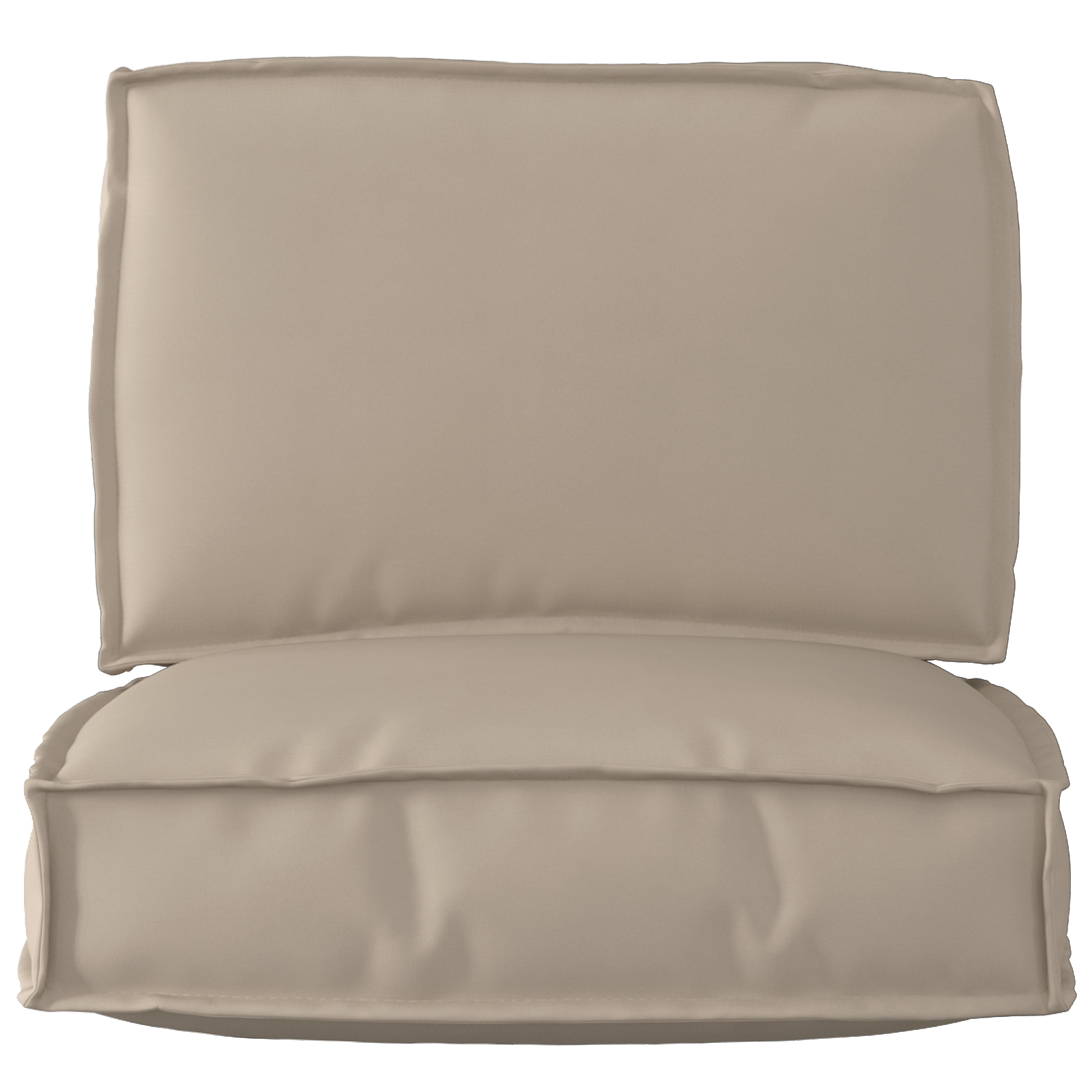 Conjunto de Almofadas para Palete 2 pcs Cinzento-acastanhado