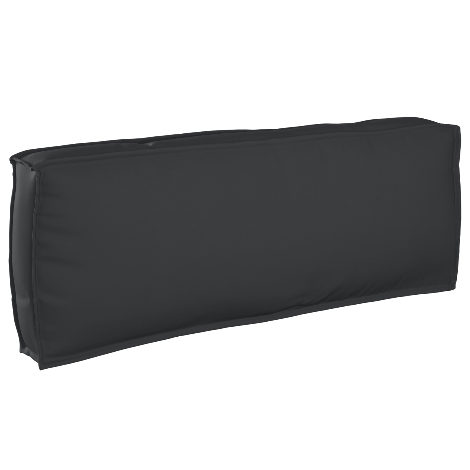 Conjunto de Almofadas para Palete 2 pcs Preto 120 x 80 x 12 cm