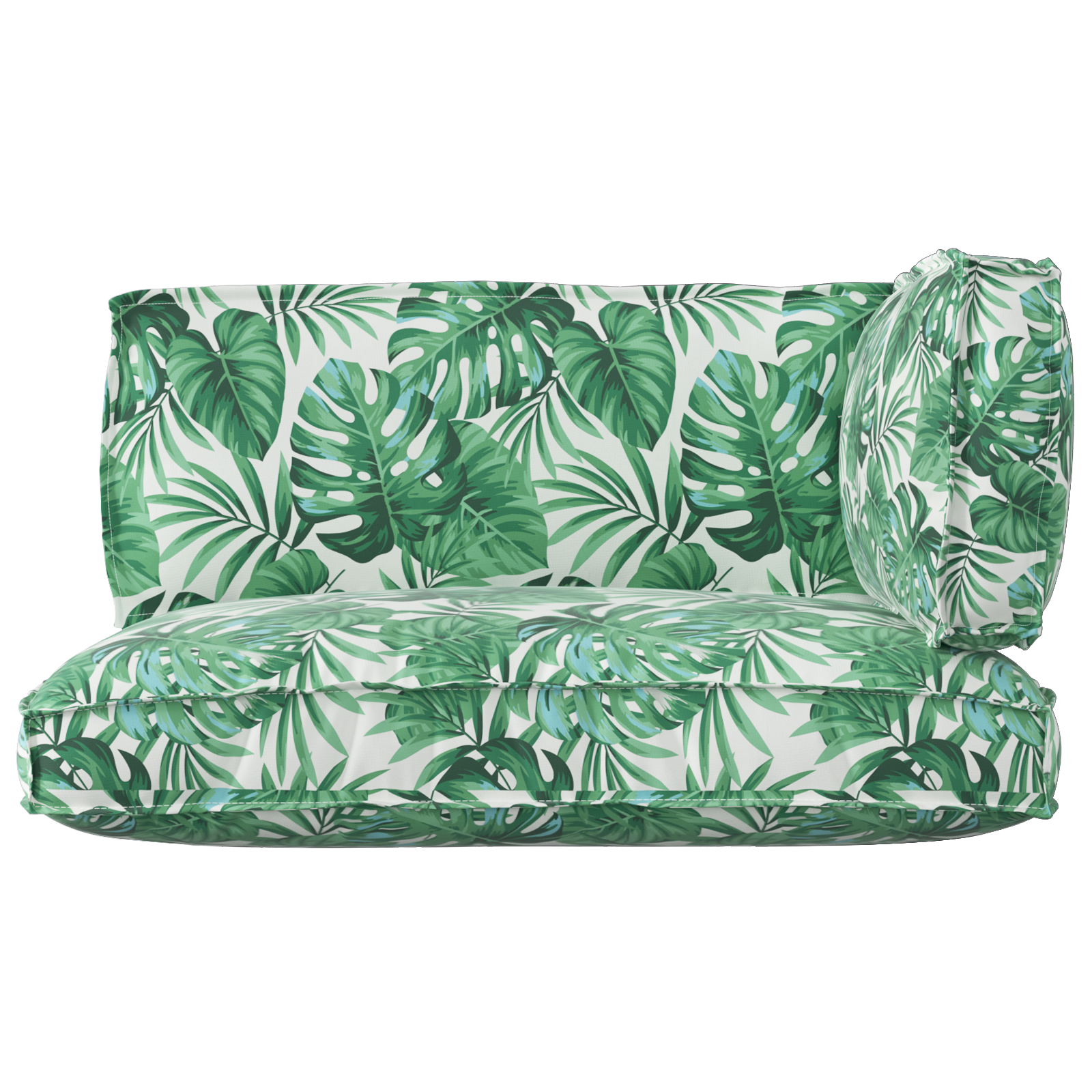 Conjunto de Almofadas para Palete Floral 3 pcs Padrão de folhas