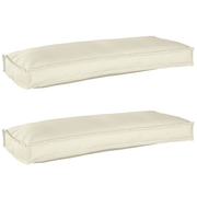 Conjunto de Almofadas para Palete 2 pcs Creme 100 x 40 x 8 cm