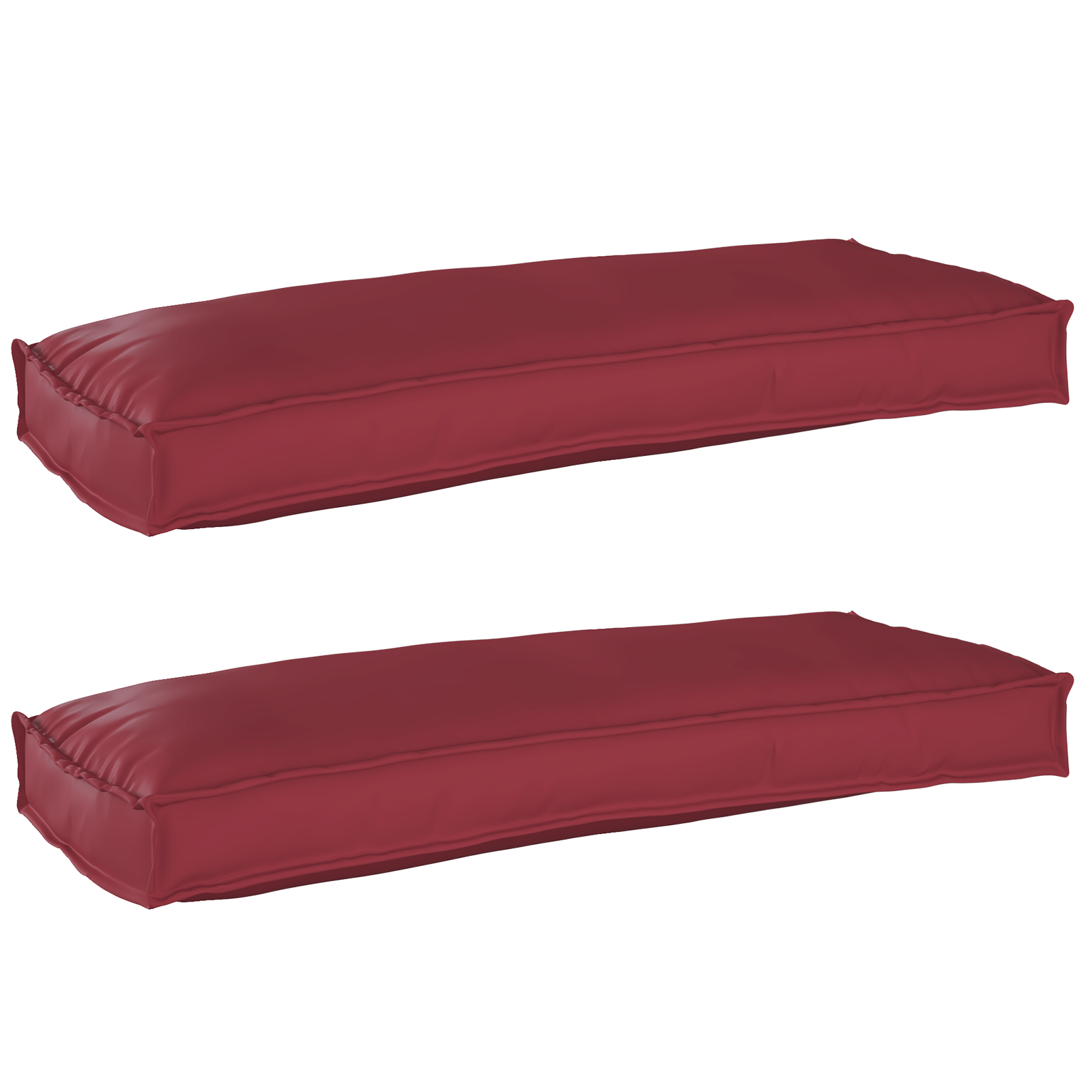 Conjunto de Almofadas para Palete 2 pcs vermelho tinto