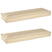 Conjunto de Almofadas para Palete 2 pcs Bege 120 x 40 x 8 cm