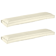 Conjunto de Almofadas para Palete 2 pcs Creme 150 x 40 x 8 cm