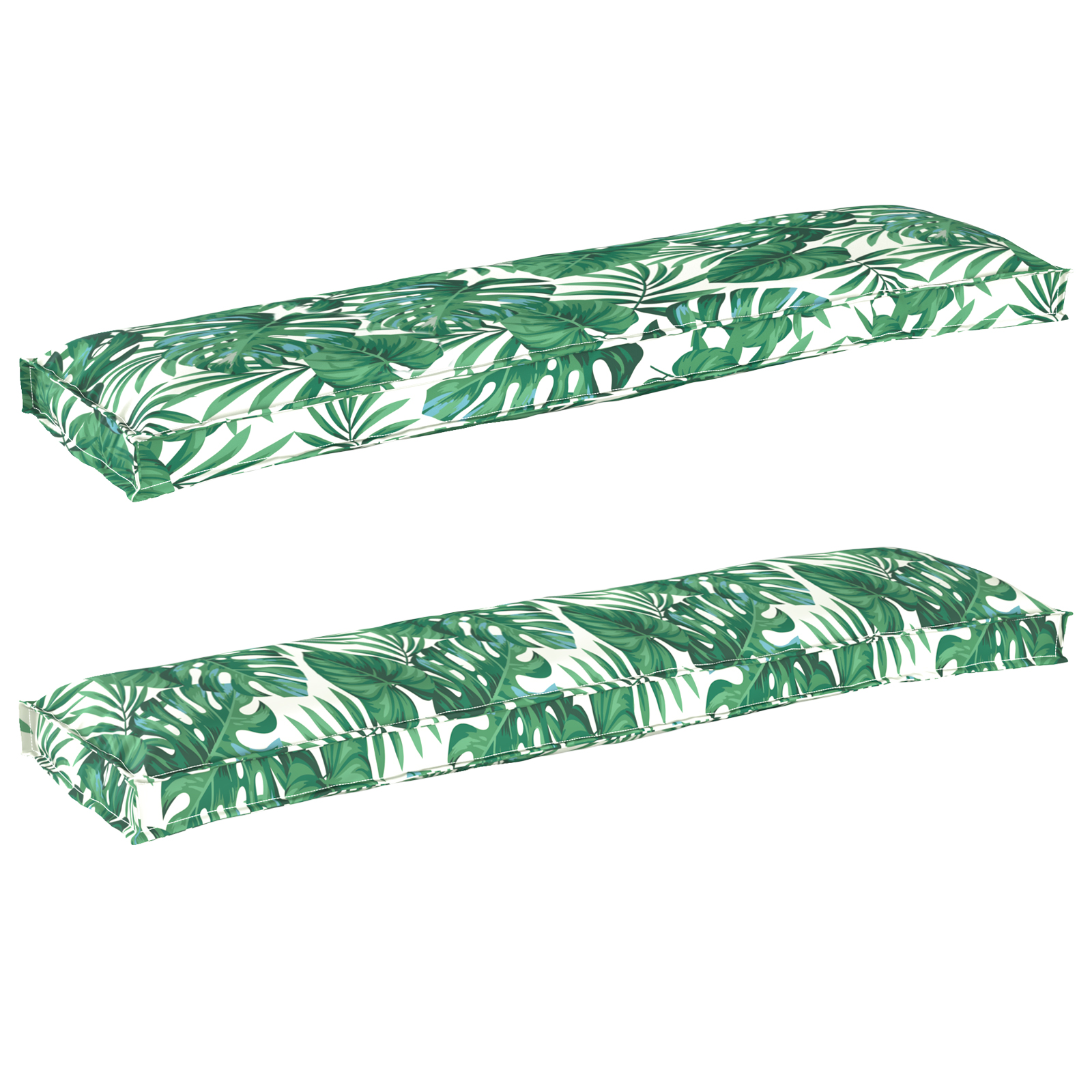 Conjunto de Almofadas para Palete Floral 2 pcs Padrão de folhas