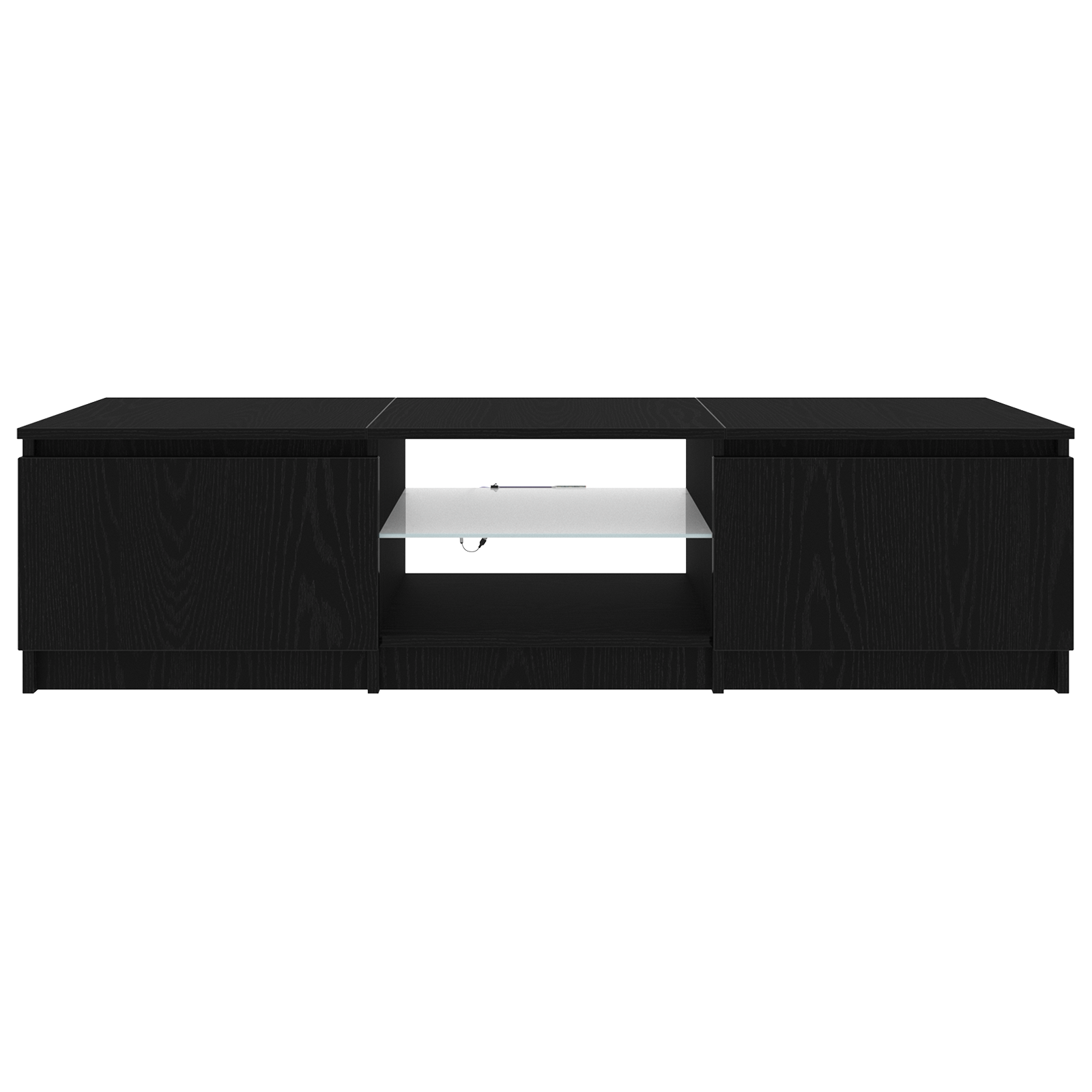 Gabinete para TV Carvalho Preto 140 x 38,5 x 36 cm