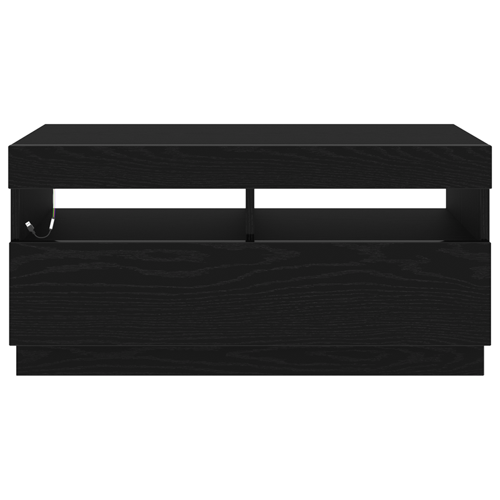 Gabinete para TV Carvalho Preto 80 x 35 x 40 cm