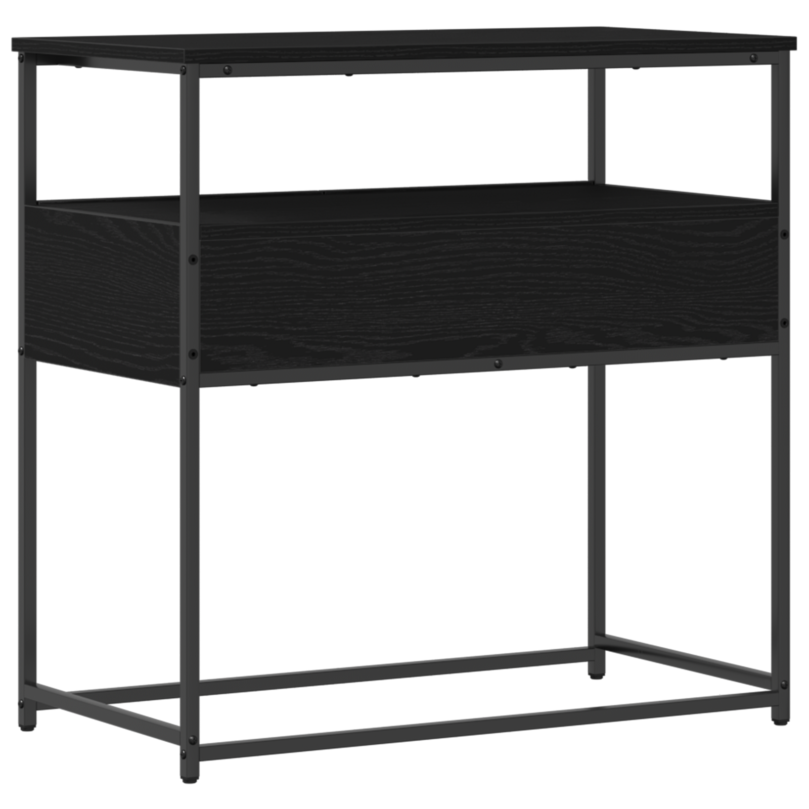 Aparador com gaveta Carvalho preto 75 x 40 x 75 cm