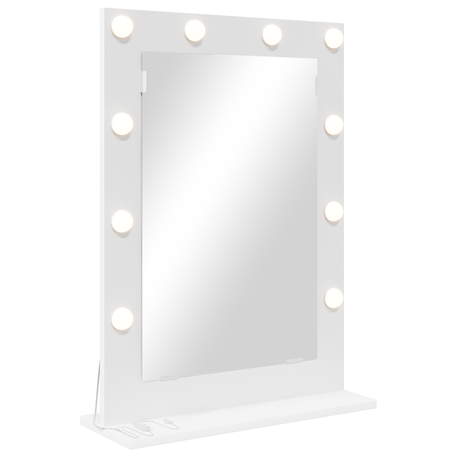 Espelho de Vaidade com luzes de tira LED Branco 70 x 50 x 18 cm