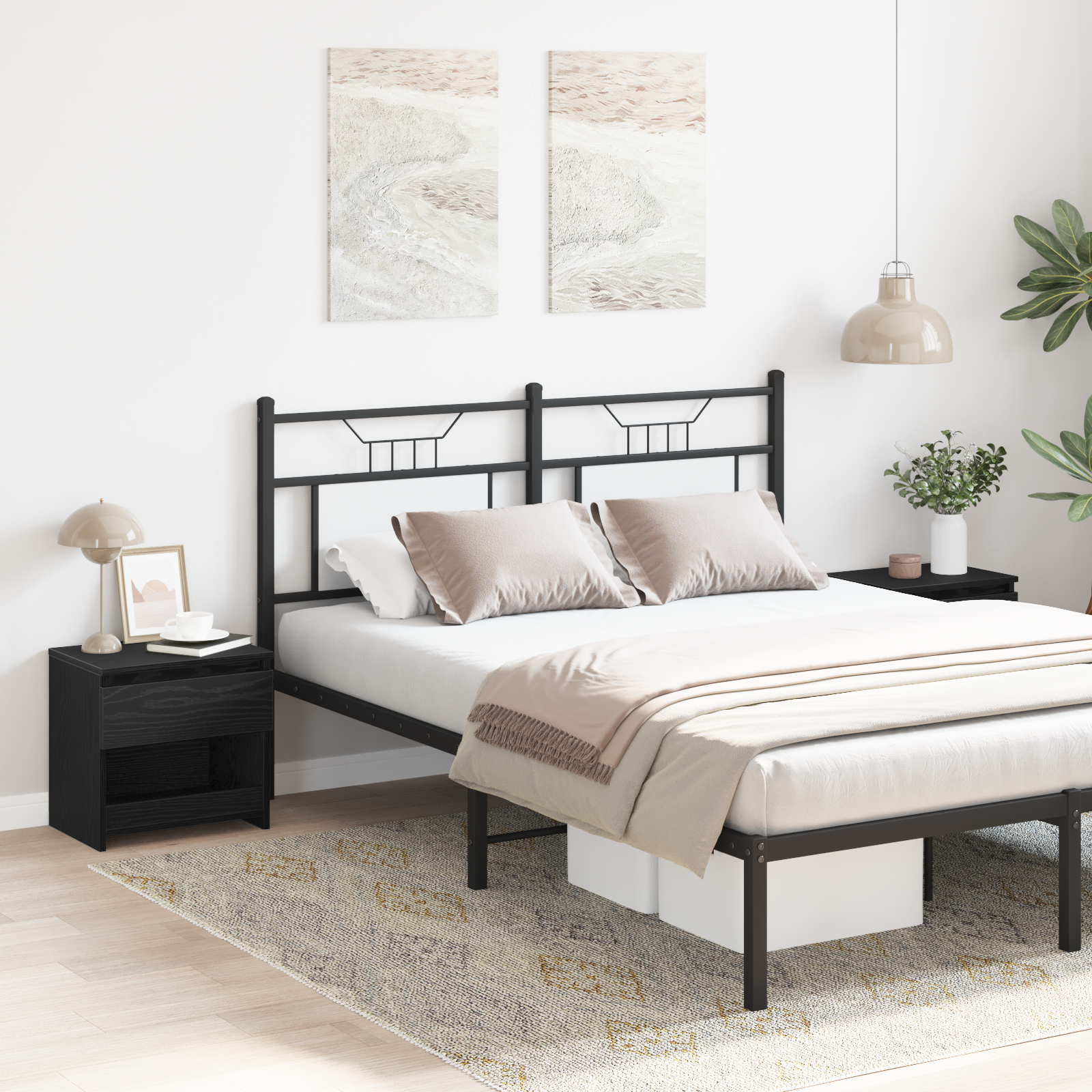 Armário de Cabeceira 2 pcs Carvalho Preto 40 x 30 x 39 cm