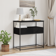Aparador com gaveta Carvalho preto 75 x 40 x 75 cm