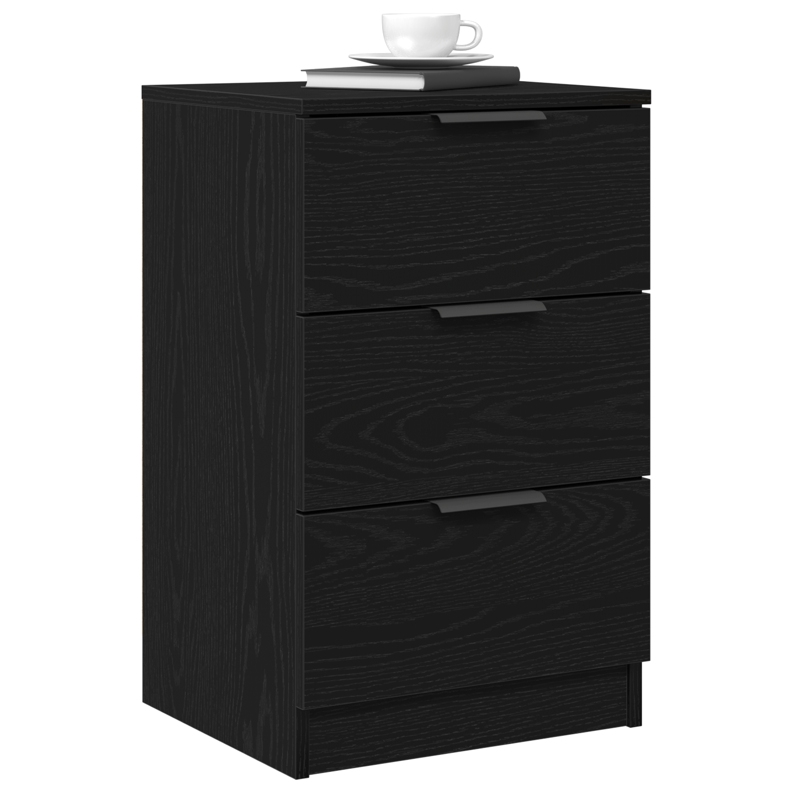 Armário de Cabeceira com gaveta Carvalho preto 40 x 65 x 65 cm