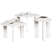 Mesa de centro 3 pcs Branco 47.5 x 47.5 x 27 cm