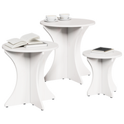 Mesa de centro 3 pcs Branco 46 x 46 x 47 cm
