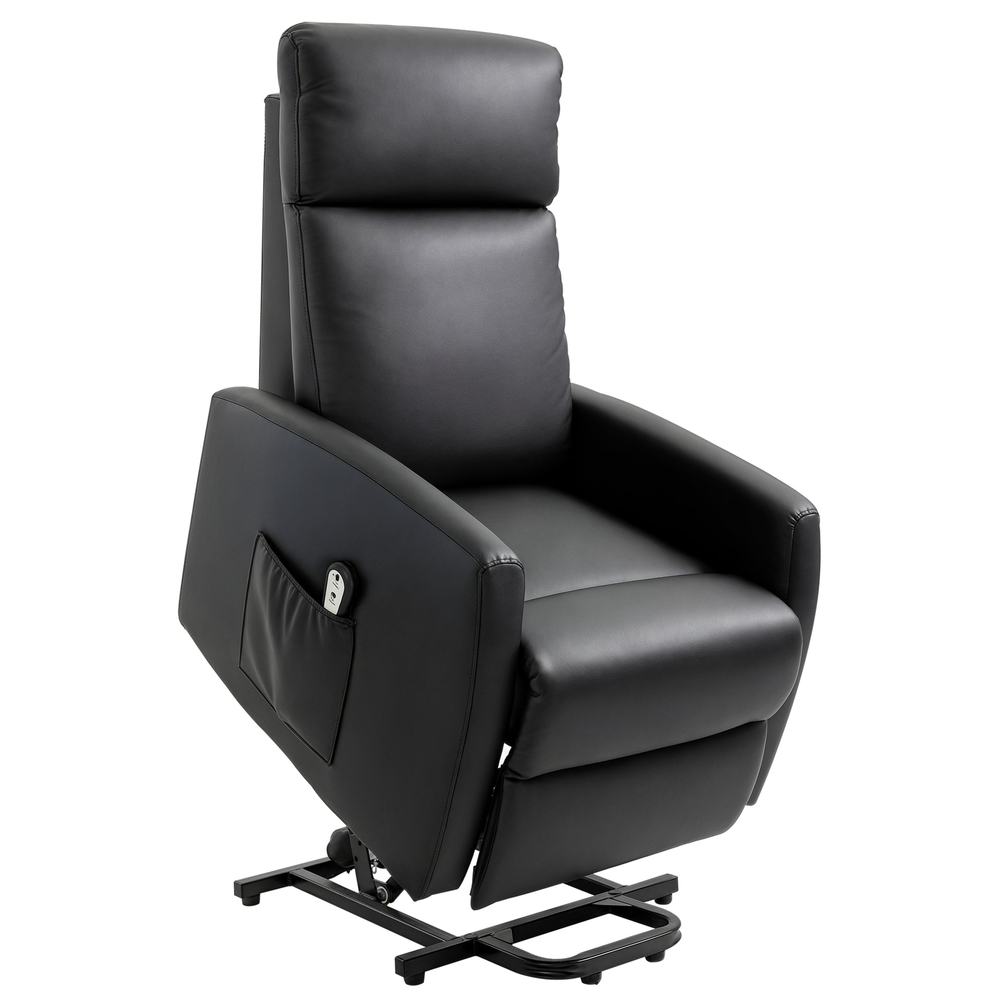 Poltrona Relax Levanta Pessoas Reclinável 145° Preto 67x95x105 cm