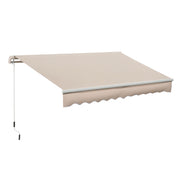Toldo Manual Retrátil 295x200 cm Bege - Proteção Solar e Impermeável