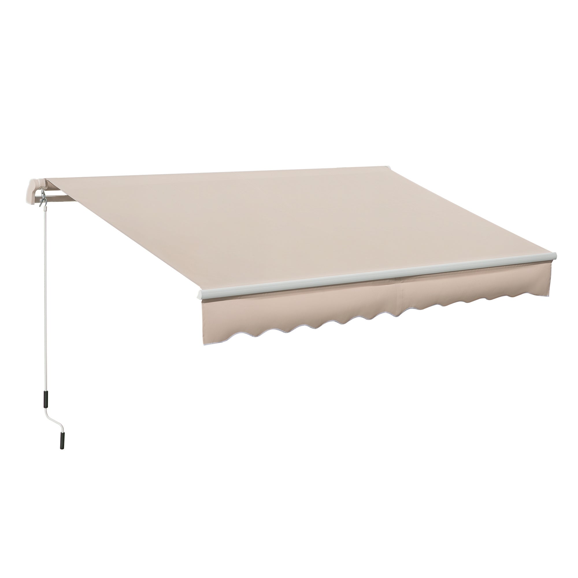 Toldo Manual Retrátil 295x200 cm Bege - Proteção Solar e Impermeável